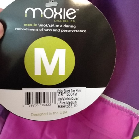 MOXIE Cycling athletic color block tee Medium - Picture 4 of 4